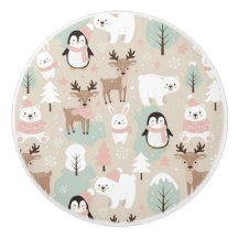 Woodland Whimsical Forest Animals Winter