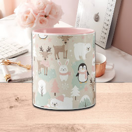 Woodland Whimsical Forest Animals Winter Mok