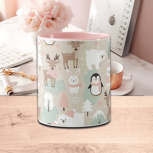 Woodland Whimsical Forest Animals Winter Mok