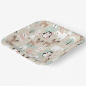 Woodland Whimsical Forest Animals Winter Papieren Bordje (Gebogen)
