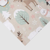 Woodland Whimsical Forest Animals Winter Tissuepapier (Detail)