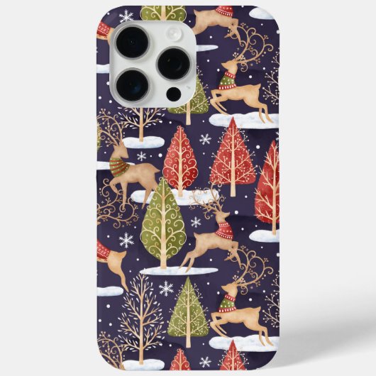 Woodland Whimsical Reinders Winter Case-Mate iPhone Case (Achterkant)