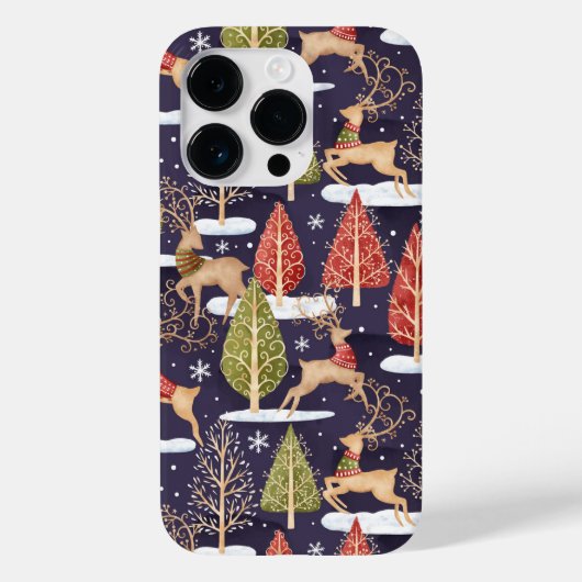 Woodland Whimsical Reinders Winter Case-Mate iPhone Case (Achterkant)
