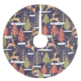 Woodland Whimsical Reinders Winter Kerstboom Rok