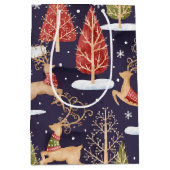 Woodland Whimsical Reinders Winter Medium Cadeauzakje (Voorkant)
