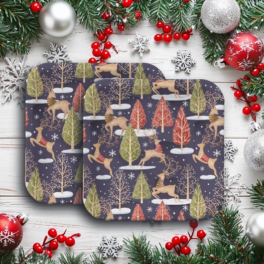 Woodland Whimsical Reinders Winter Papieren Bordje
