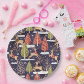 Woodland Whimsical Reinders Winter Papieren Bordje (Feest)