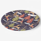 Woodland Whimsical Reinders Winter Papieren Bordje (Gekanteld)