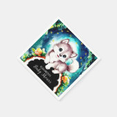 Woodland Whimsical Wolf Baby shower Servet (Hoek)