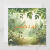 Woodland Whimsy Baby shower Invitation Kaart (Achterkant)