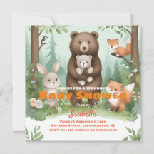 Woodland Whimsy Baby shower Invitation