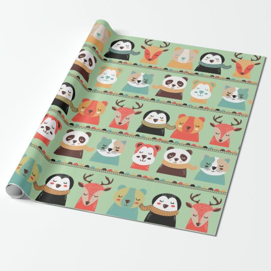 Woodland Whimsy Buddies inpakpapier (Uitgerold)