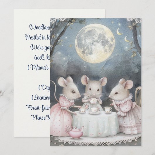 Woodland Whimsy Sprinkle | Forest Friends Kaart (Voorkant / Achterkant)