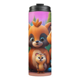 Woodland Whimsy: Vrolijke Thermische Tumbler Thermosbeker