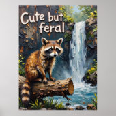 Woodland Whimsy: Wasbeer bij de Herfsten Poster (Voorkant)