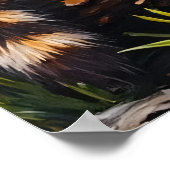 Woodland Whimsy: Wasbeer bij de Herfsten Poster (Hoek)