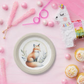 Woodland Whisper- Fox Illustration  Papieren Bordje (Feest)