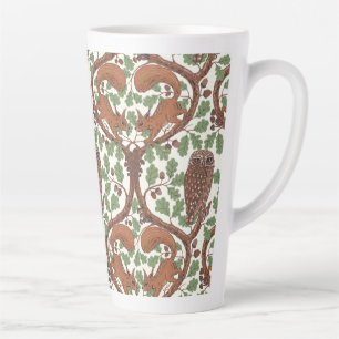 Woodland Whispers/Uilen en Eekhoorns in de Eik/mo Latte Mok