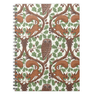 Woodland Whispers/Uilen en Eekhoorns in de Eik/mo Notitieboek