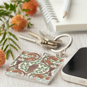 Woodland Whispers/Uilen en Eekhoorns in de Eik/mo Sleutelhanger
