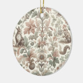Woodland Whispers: Victoriaans Natuur Elegantie Keramisch Ornament (Links)