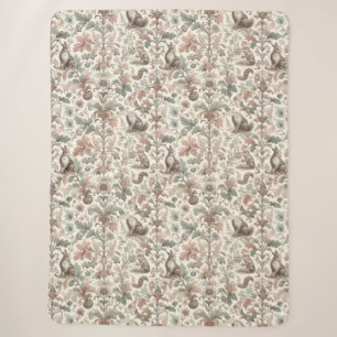 Woodland Whispers: Victoriaans Natuur Elegantie Sherpa Deken