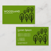 Woodland - White en Black on Green Visitekaartje (Voorkant / Achterkant)