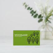 Woodland - White en Black on Green Visitekaartje (Staand voorkant)