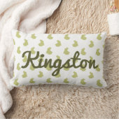 Woodland White en Olive Bunny Nursery Kussen (Deken)