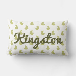 Woodland White en Olive Bunny Nursery Kussen