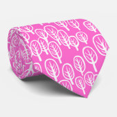 Woodland White op roze Stropdas (Opgerold)