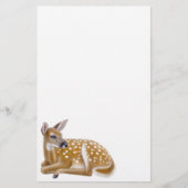 Woodland White Tailed Deer Fawn Stationery Briefpapier (Voorkant)