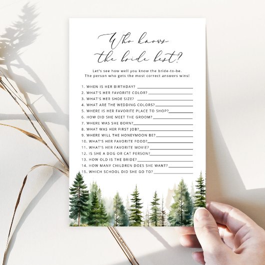 Woodland Wie kent de bruid beste spel