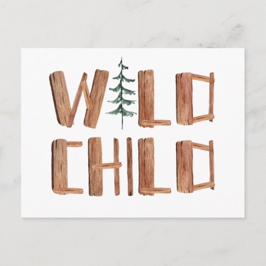 Woodland Wild Child Briefkaart (Voorkant)