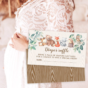 Woodland wild een dieren luier loterij kaarten