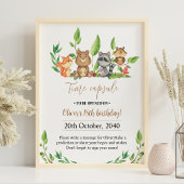 Woodland Wild Een Verjaardag Tijd Capsule teken Poster