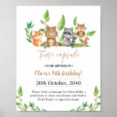 Woodland Wild Een Verjaardag Tijd Capsule teken Poster (Voorkant)