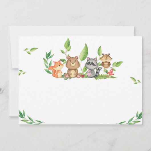 Woodland Wild Een Verjaardagsfoto Dank u kaart (Achterkant)