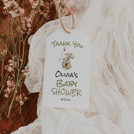 Woodland Wild Forest Bunny Animal Baby Shower Cadeaulabel