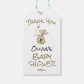 Woodland Wild Forest Bunny Animal Baby Shower Cadeaulabel (Voorkant)