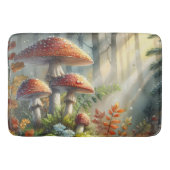 Woodland Wild Mushrooms Magisch Bos Zonlicht Badmat (Voorkant)