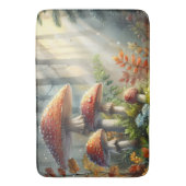 Woodland Wild Mushrooms Magisch Bos Zonlicht Badmat (Voorkant Verticaal)