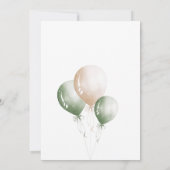 Woodland Wild One Animal Safari Baby shower Kaart (Achterkant)