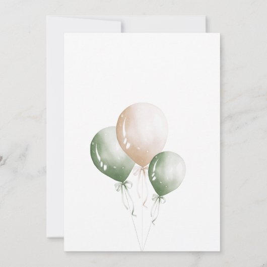 Woodland Wild One Animal Safari Baby shower Kaart (Achterkant)