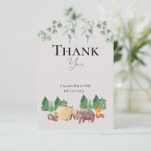 Woodland Wild ONE Bedankkaart (Staand voorkant)