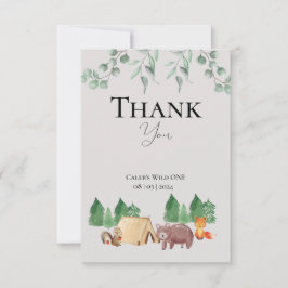 Woodland Wild ONE Bedankkaart