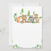 Woodland Wild One Birthday Invitation Kaart (Achterkant)