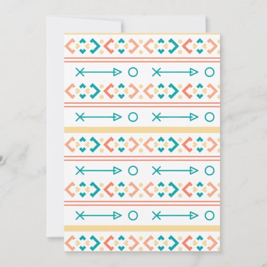 Woodland Wild One Fox Boho Teepee Boy1st Birthday Kaart (Achterkant)