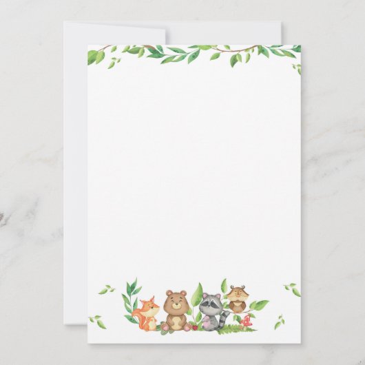 Woodland Wild One Note Time Capsule Kaart (Achterkant)