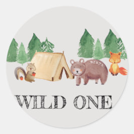 Woodland Wild ONE Ronde Sticker